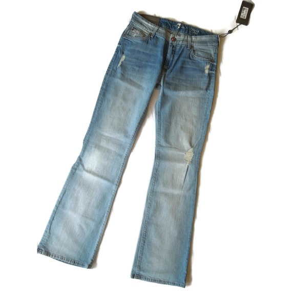 7 For All‎ Mankind Women's Short Inseam Kimmie Bootcut Jeans Jean Size 28 NEW - Picture 1 of 5